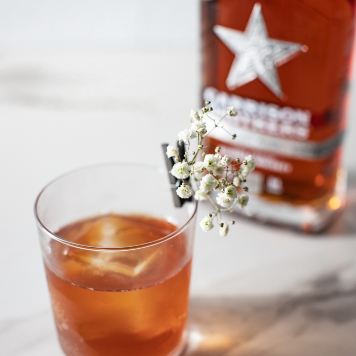 Old Fashioned Sloe-Cookin' cocktail with bottle