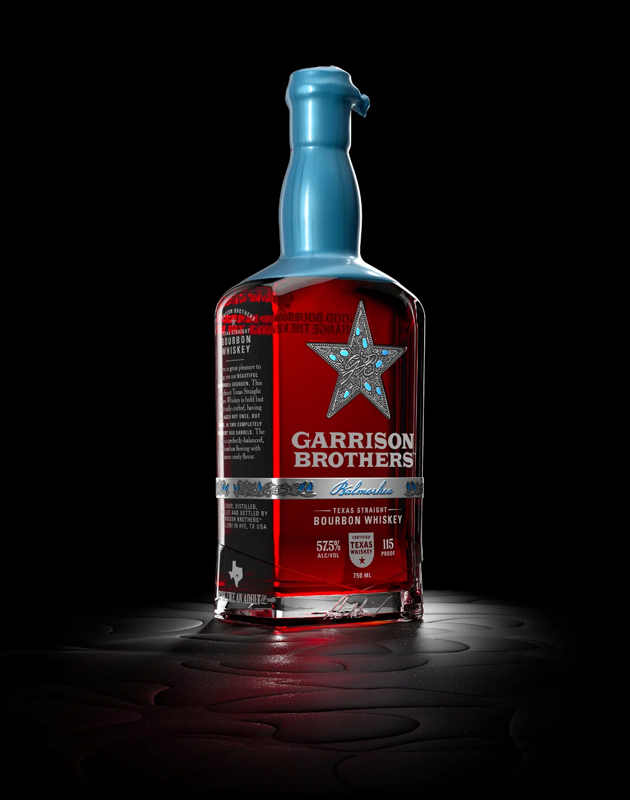 Garrison Brothers Balmorhea bottle, a 10-year twice-barreled Texas bourbon