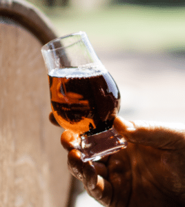 Cowboy bourbon in glencairn