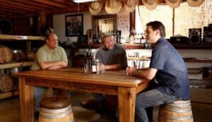 Dan Garrison visiting distilleries.