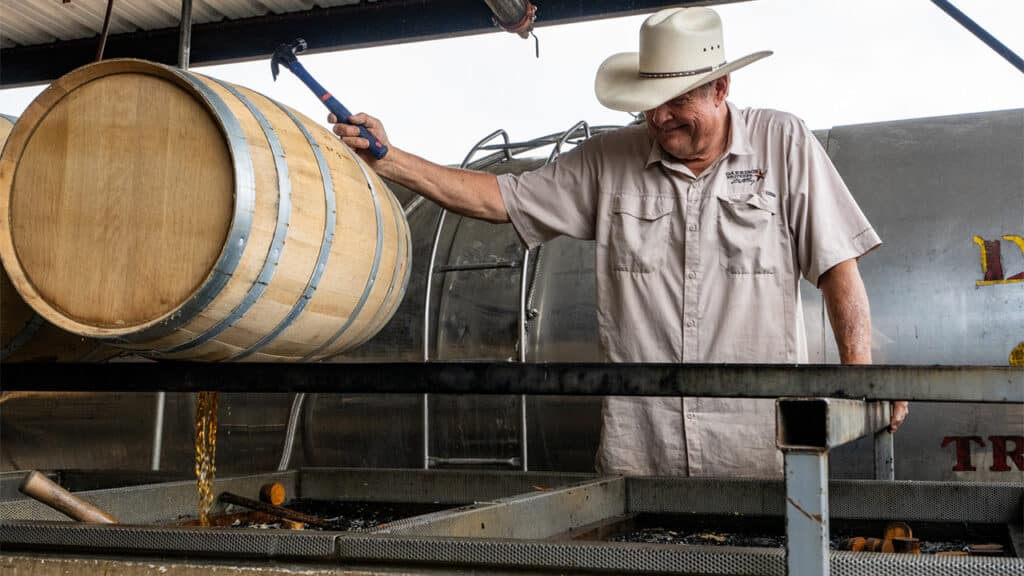 Dumping barrels of PX & Oloroso